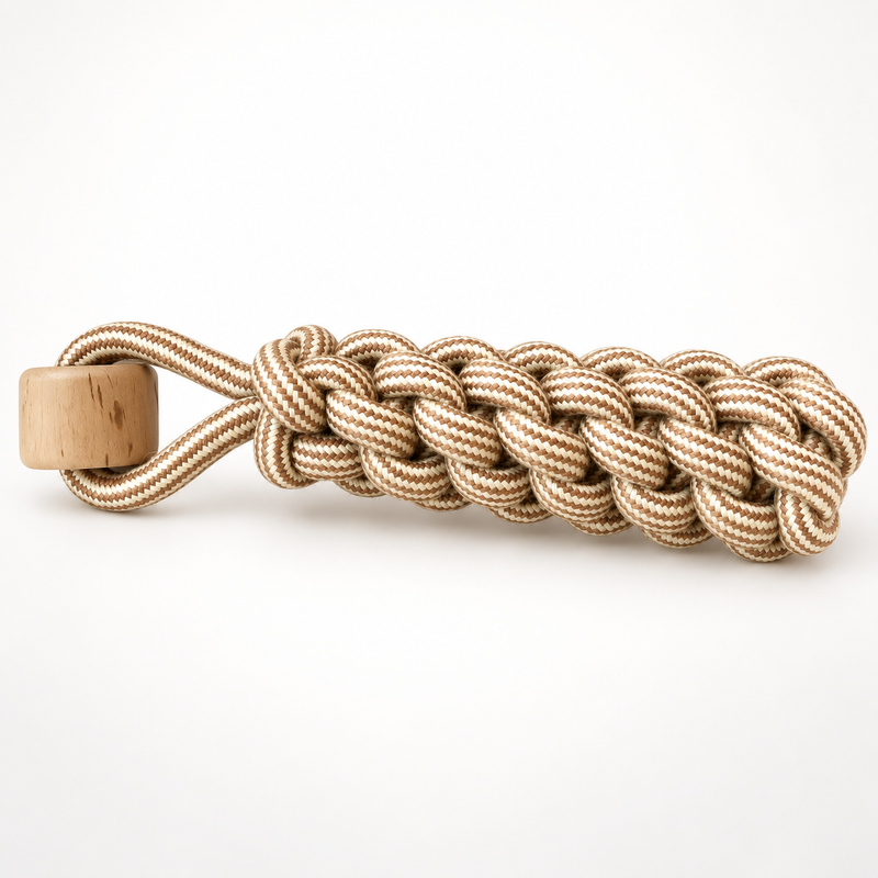 Juguetes PAW para mascotas – Mordedor de madera de café Lumberjack Pull