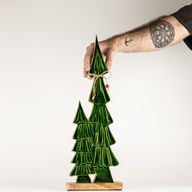 Lost in the Forest - Grande - Árboles esmaltados gemelos - (45x15x2.5cm)