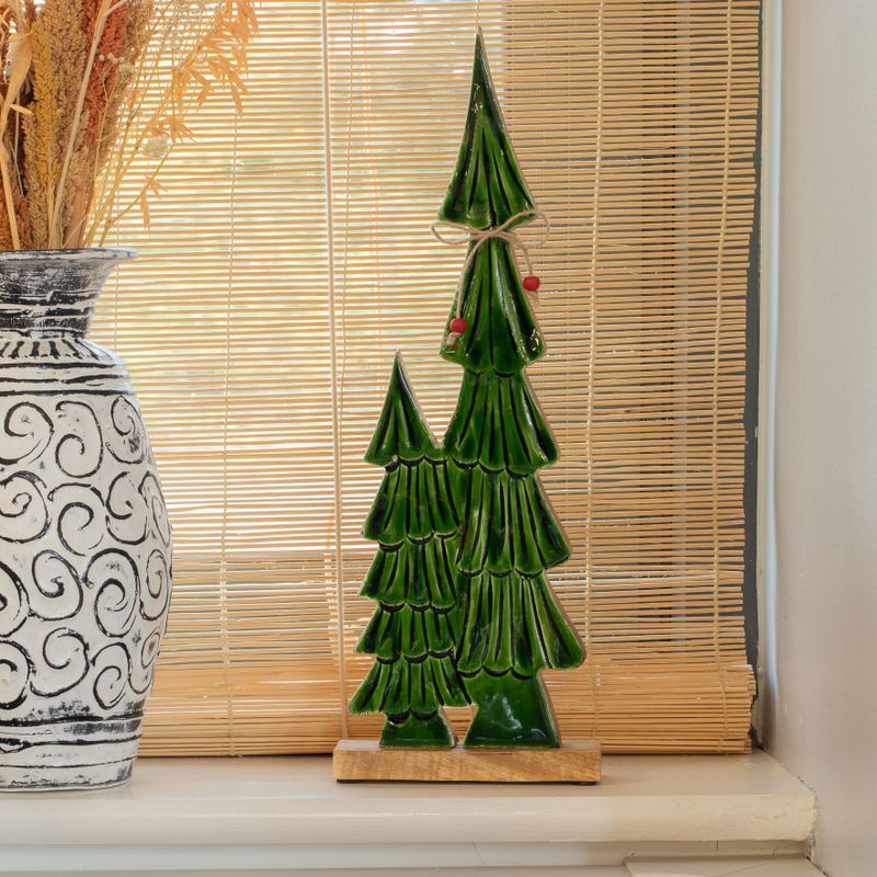 Lost in the Forest - Grande - Árboles esmaltados gemelos - (45x15x2.5cm)