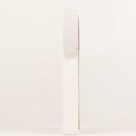 Ángel de madera de mango - Acabado en blanco con decoración de hierro recortada - 22 cm