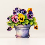 Plantas decorativas de madera - Mini pensamiento