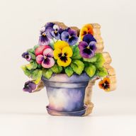 Plantas decorativas de madera - Mini pensamiento