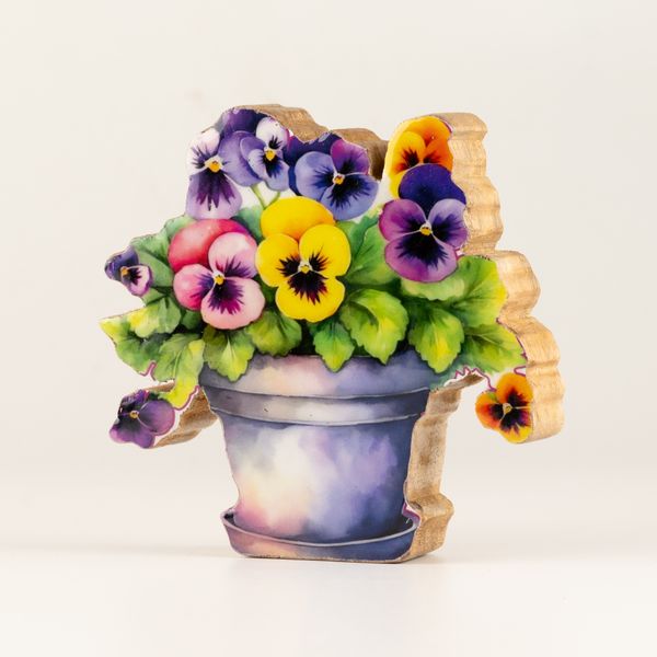 Plantas decorativas de madera - Mini pensamiento