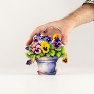 Plantas decorativas de madera - Mini pensamiento