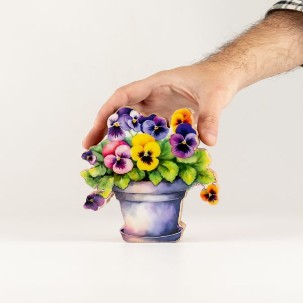 Plantas decorativas de madera - Mini pensamiento