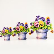 Plantas decorativas de madera - Mini pensamiento