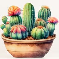 Plantas de madera - Jardín de cactus grande