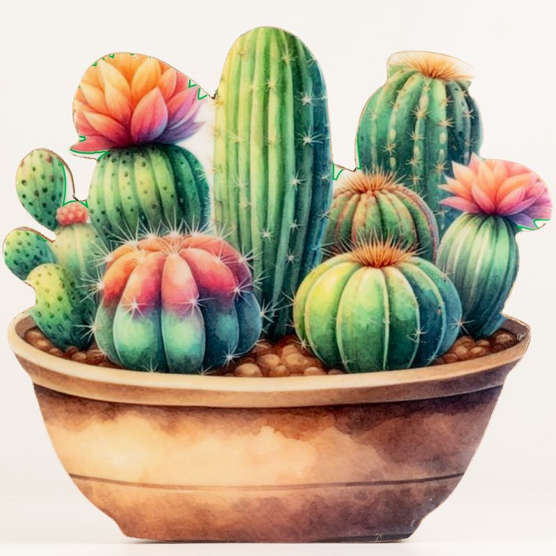 Plantas de madera - Jardín de cactus grande