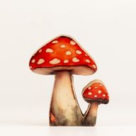 Plantas de interior de madera - Mini seta de sombrero rojo