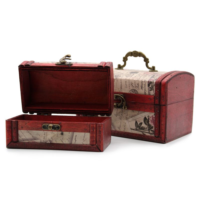 Juegos de 2 cajas coloniales - Rose Design