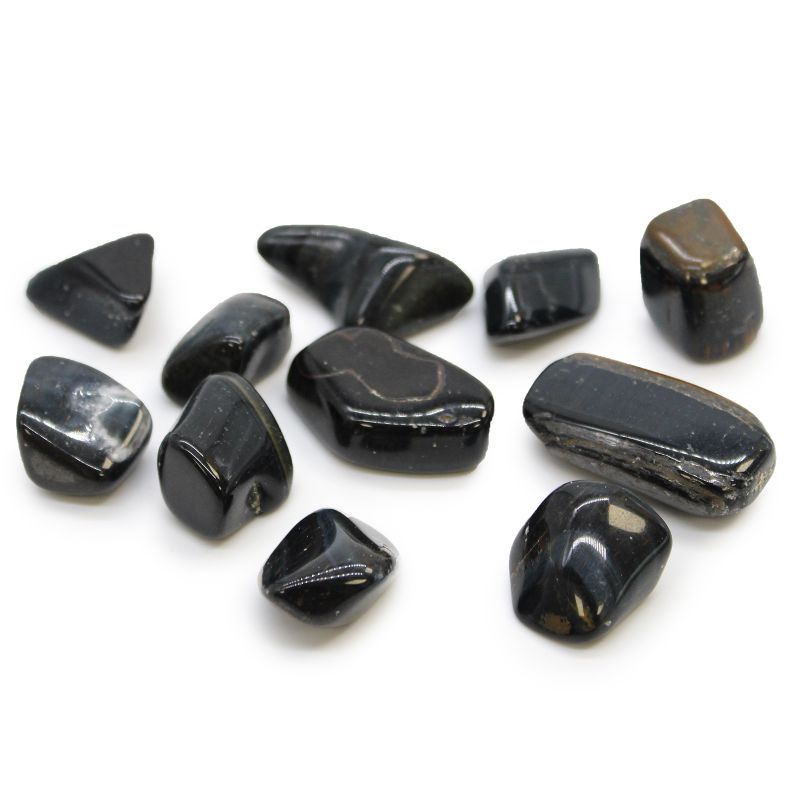 L Tumble Stones - Ojo de Tigre (Azul)