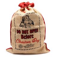 Saco de yute santa - Do Not Open Before