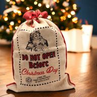Saco de yute santa - Do Not Open Before