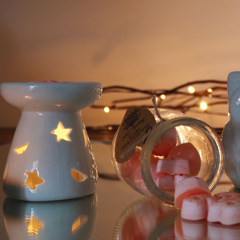 Quemador aceite SM - lunas y estrellas
