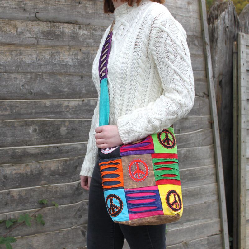 Bolso Étnico Estilo Hippie - Teal / Om