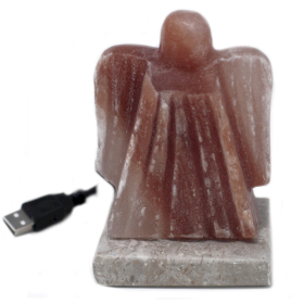 Lámpara de sal del Himalaya con forma de ángel USB (Multi)