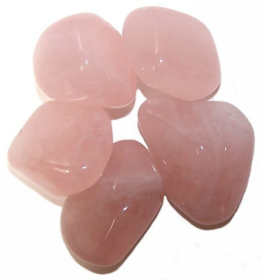 24x L Tumble Stones - Cuarzo Rosa