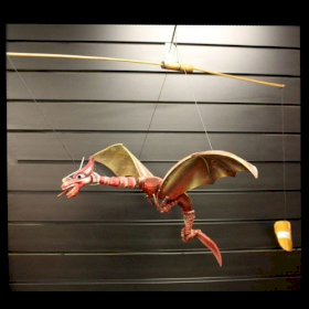 Dragón Volador Rojo Lrg 46cm