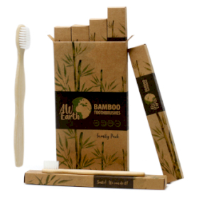 Cajas de 4 Cepillos de bambú-Blanco-2 Adultos 2Niños
