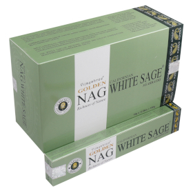 15g Incienso Dorado Nag - Salvia Blanca