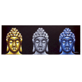 Cuadro de Buda - Tres Cabezas Negras