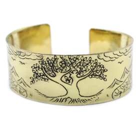 Pulsera Mantra Tibetano de Latón - Árbol de la Vida