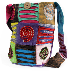 Bolso Étnico Estilo Hippie - Púrpura / espiral