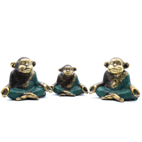 Conjunto de 3 - Familia de monos de yoga (tamaños distintos)