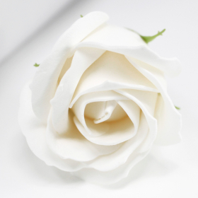 Flor de manualidades deco mediana - Blanca