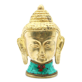 Figura de Buda de Latón - Cabeza Gr- 11.5 cm