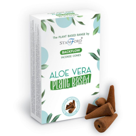 Conos de Incienso de Reflujo a Base de Plantas - Aloe Vera