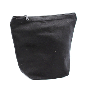 Neceser de algodón negro 10 oz - bolso mediano