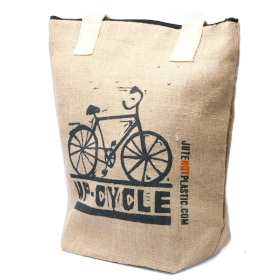 Bolso de yute ecológico - Bicicleta - (4 diseños surtidos)