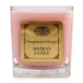 Vela de Cera de Soja - Granada y naranja