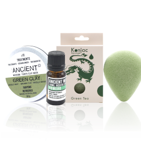 Esponja Konjac Verde, Arcilla y Aceite Esencial