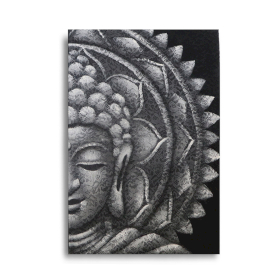 Mandala Medio Buda Gris 60x80cm