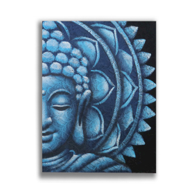 Mandala Medio Buda Azul 60x80cm