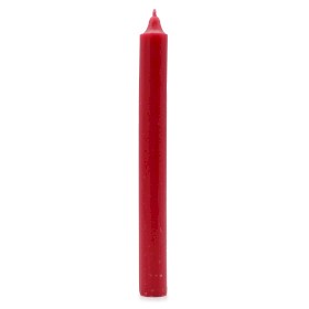 10x Bulk Solid Colour Dinner Candles - Rustic Red - Pack of 10