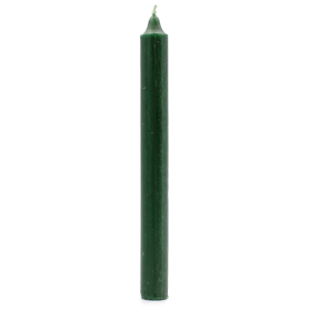 10x Velas a Granel de Color Sólido - Verde Acebo Rústico - Paquete de 10