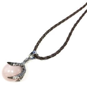Pequeño  Colgante de Garra de Dragón - Cuarzo rosa