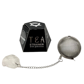 Colador de té de piedras preciosas de cristal crudo - Cuarzo de roca