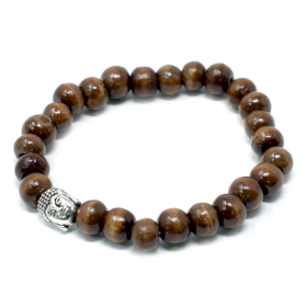 Brazalete Buddah y cuentas marrones