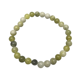 Pulsera de manifestación de piedras preciosas - Jade oliva - Curación