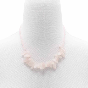 Collar de gemas Longstone - Cuarzo rosa