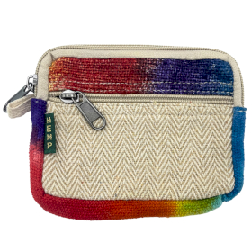Bolsa cuadrada de cáñamo teñida
