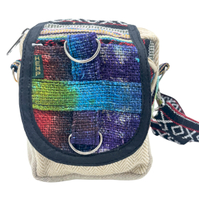 Bolso bandolera de cáñamo teñido