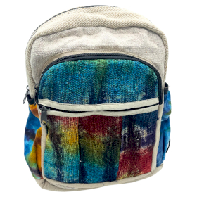 Mochila mediana de cáñamo Tiedye sin estampado
