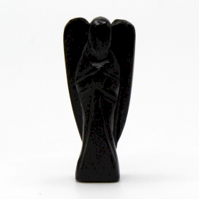 Ángel de piedra preciosa tallada a mano - ágata negra