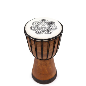 Tambor Djembe hecho a mano con tapa ancha - 30cm