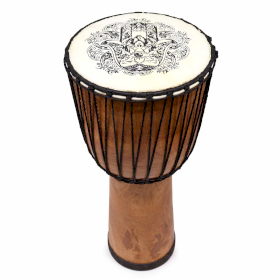 Tambor Djembe hecho a mano con tapa ancha - 50cm